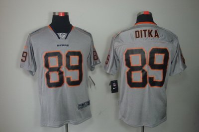 NEW NFL Chicago Bears 89 Mike Ditka Lights Out Grey Jerseys(Elite)