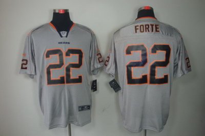 NEW NFL Chicago Bears 22 Matt Forte Lights Out Grey Jerseys(Elite)