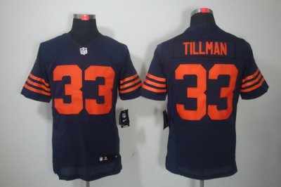 2012 NEW NFL Chicago Bears 33 Charles Tillman Blue Orange number Jerseys (Elite)