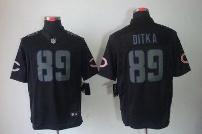 2012 NEW NFL Chicago Bears 89 Mike Ditka Black Jerseys(Impact Limited)