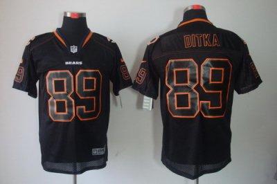 2012 NEW NFL Chicago Bears 89 mike ditka Lights Out Black Elite Jerseys