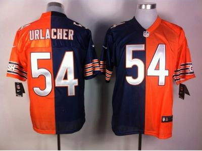 NEW NFL Chicago Bears #54 Brian Urlacher Orange-blue Jerseys(Split Elite)