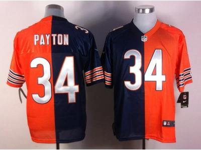 NEW NFL Chicago Bears #34 Walter Payton Orange-blue Jerseys(Split Elite)