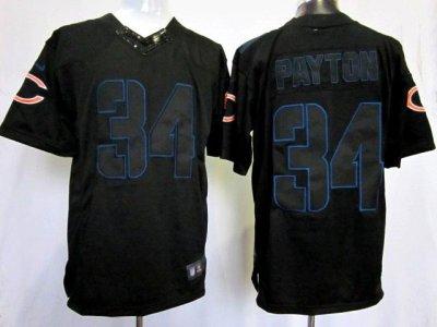 2012 NEW NFL Chicago Bears 34 Walter Payton Black Jerseys(Impact Limited)