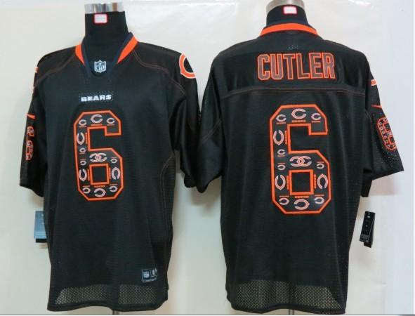 2012 NEW NFL Chicago Bears 6 Jay Cutler Lights Out Black Elite Jerseys