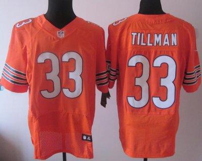 2012 NEW NFL Chicago Bears 33 Charles Tillman Orange Jerseys(Elite)