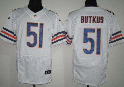 2012 NEW NFL Chicago Bears 51# Dick Butkus White Jerseys(Elite)