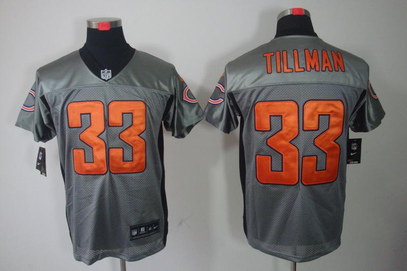 2012 NEW NFL Chicago Bears 33 Charles Tillman Grey Shadow Jerseys