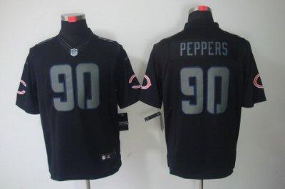 2012 NEW NFL Chicago Bears 90 Julius Peppers Black Jerseys (Impact Limited)