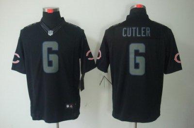 2012 NEW NFL Chicago Bears 6 Jay Cutler Black Jerseys (Impact Limited)