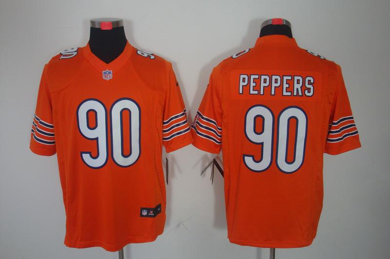 2012 NEW NFL Chicago Bears 90 Julius Peppers Orange Jerseys (Limited)