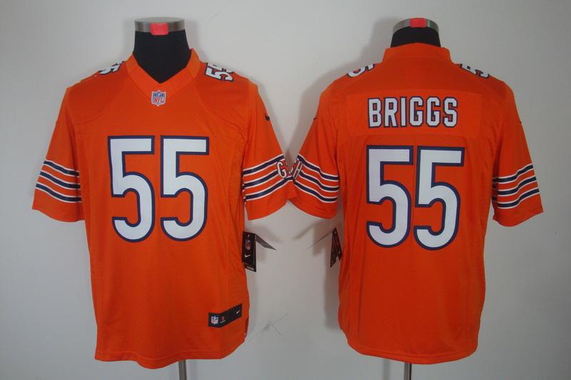 2012 NEW NFL Chicago Bears 55 Lance Briggs Orange Jerseys (Limited)