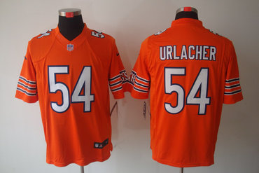 2012 NEW NFL Chicago Bears 54 Brian Urlacher Orange Jerseys (Limited)