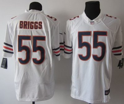 2012 NEW NFL Chicago Bears 55 Lance Briggs White Jerseys (Game)