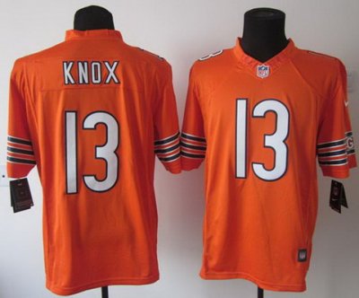 2012 NEW NFL Chicago Bears 13 Johnny Knox Orange Jerseys (Limited)