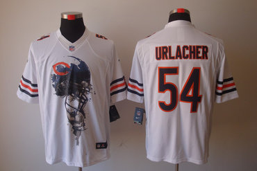 2012 NEW NFL Chicago Bears 54 Brian Urlacher White Jerseys (Helmet Tri-Blend Limited)