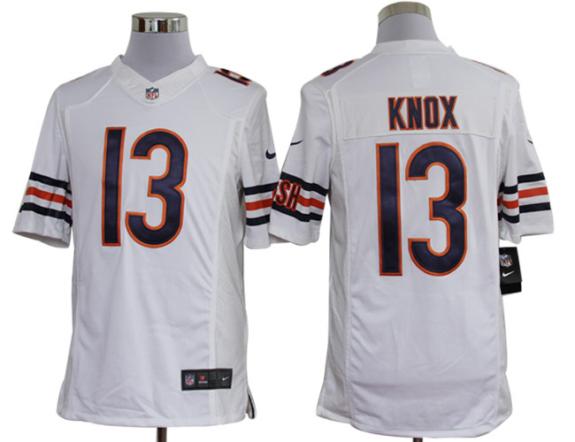 2012 NEW NFL Chicago Bears 13 Johnny Knox White Jerseys (Limited)