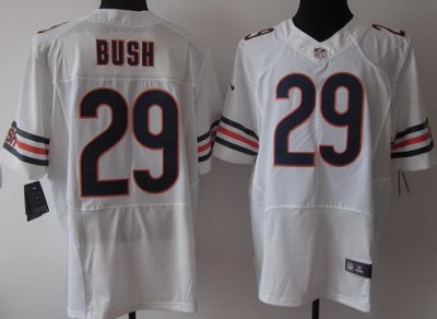 2012 NEW NFL Chicago Bears 29 Michael Bush White Jerseys (Elite)