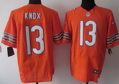 2012 NEW NFL Chicago Bears 13 Johnny Knox Orange Jerseys (Elite)