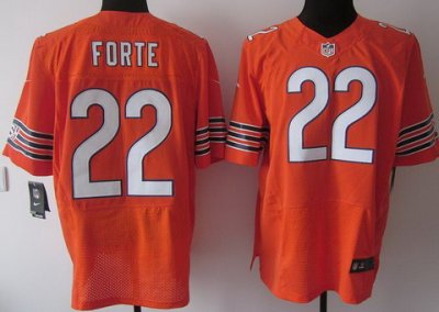 2012 NEW NFL Chicago Bears 22 Matt Forte Orange Jerseys (Elite)