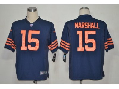 2012 NEW NFL Chicago Bears 15 Brandon Marshall Blue Throwback Jerseys(game)