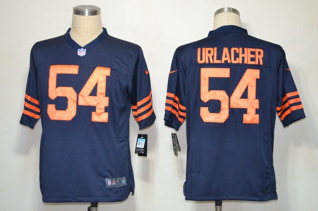 2012 NEW NFL Chicago Bears 54 Brian Urlacher Blue Throwback Jerseys(Game)