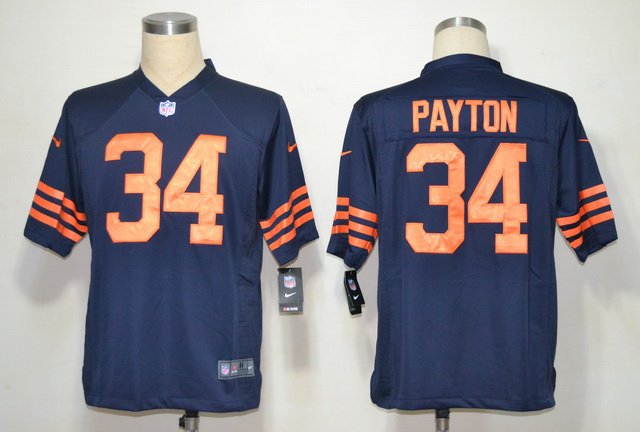 2012 NEW NFL Chicago Bears 34 Walter Payton Blue Throwback Jerseys(Game)