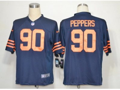 2012 NEW NFL Chicago Bears #90 Peppers Blue Throwback Jerseys (Game)