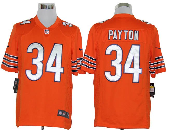 2012 NEW NFL Chicago Bears 34 Walter Payton Orange Jerseys (Game)