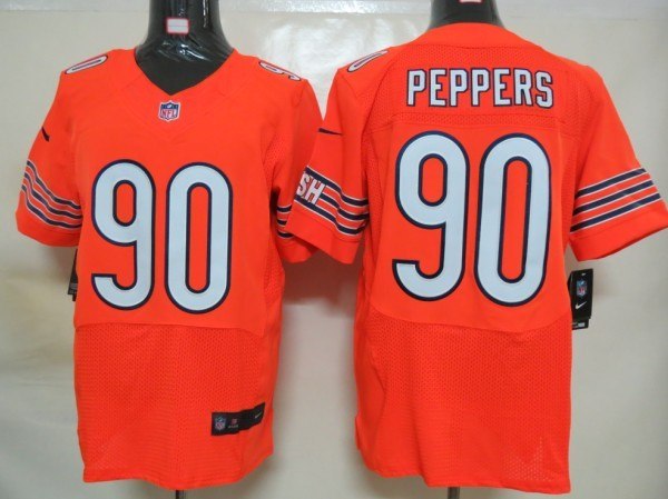 2012 NEW NFL Chicago Bears 90 Julius Peppers Orange Jerseys (Elite)