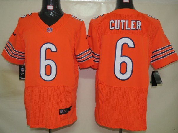 2012 NEW NFL Chicago Bears 6 Jay Cutler Orange Jerseys (Elite)