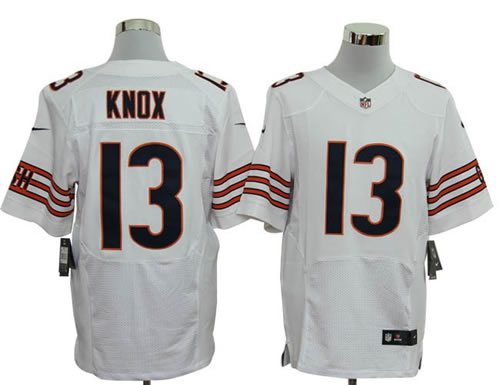 2012 NEW NFL Chicago Bears 13 Johnny Knox White Jerseys (Elite)