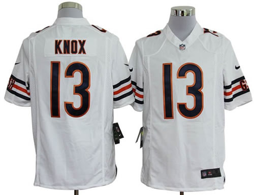 2012 NEW nfl chicago bears 13 johnny knox white jerseys (game)