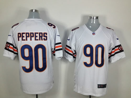 2012 nfl chicago bears 90 julius peppers white jerseys (game)