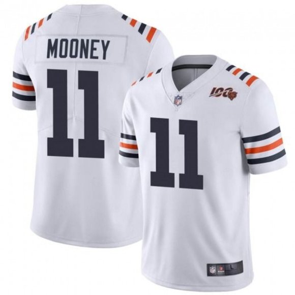 Men's #11 Darnell Mooney Chicago Bears White Jersey