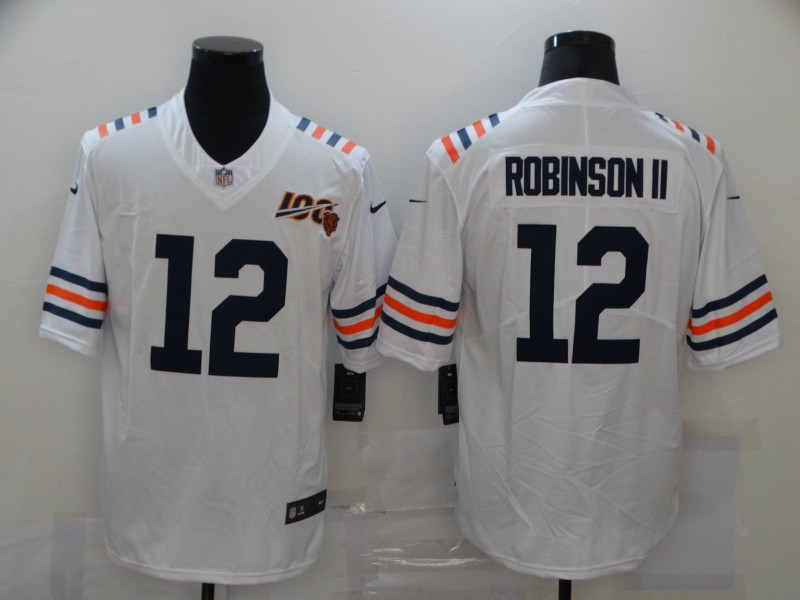 Nike Bears 12 Allen Robinson II White 100th Season Vapor Untouchable Limited Jersey