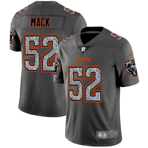 Nike Bears 52 Khalil Mack Gray Camo Vapor Untouchable Limited Jersey