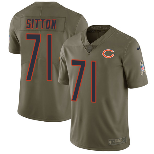 Nike Bears 71 Josh Sitton Olive Salute To Service Limited Jersey