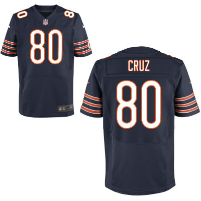 Men's Chicago Bears #80 Victor cruz Nike Navy Blue Elite Jersey