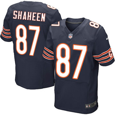 Nike Bears #87 Adam Shaheen Navy Blue Team Color Men's Stitched NFL Elite Jersey