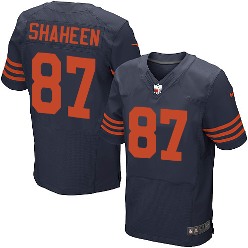 Nike Bears #87 Adam Shaheen Navy Blue Alternate Men's Stitched NFL Elite Jersey