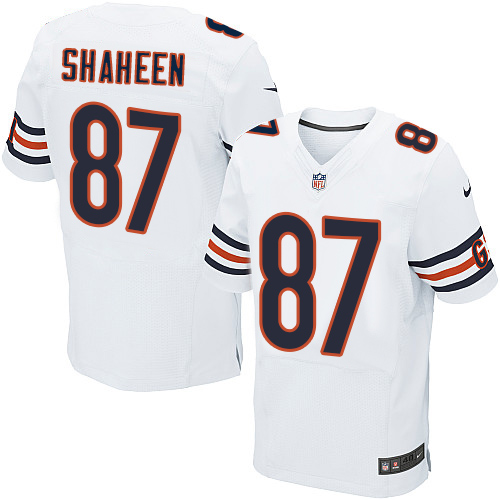 Nike Bears #87 Adam Shaheen White Men's Stitched NFL Elite Jersey