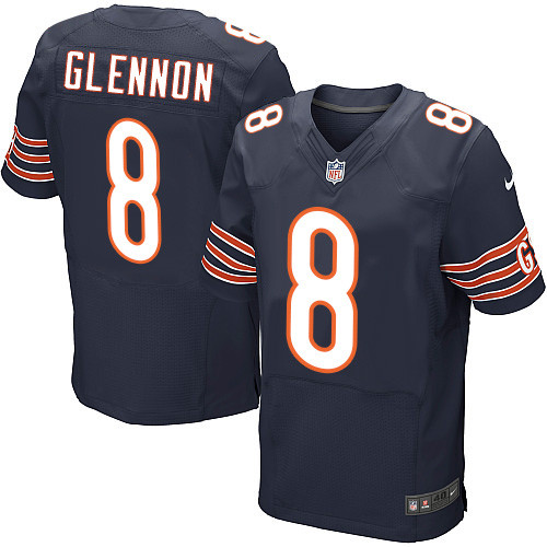 Nike Bears #8 Mike Glennon Navy Blue Team Color Men's Stitched NFL Elite Jersey