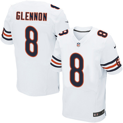 Nike Bears #8 Mike Glennon White Men's Stitched NFL Elite Jersey