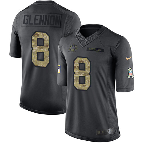 Nike Bears #8 Mike Glennon Black Men's Stitched NFL Limited 2016 Salute to Service Jersey