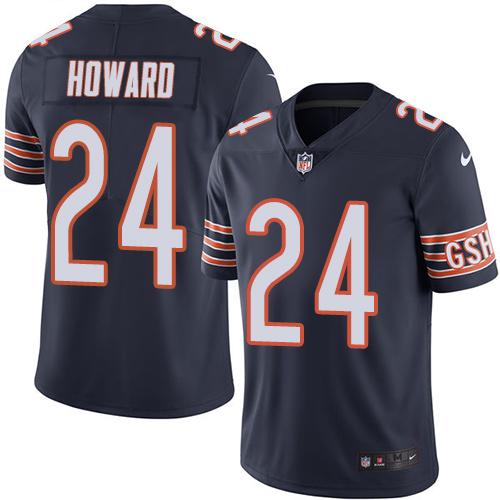 Nike Bears #24 Jordan Howard Navy Blue Team Color Men's Stitched NFL Vapor Untouchable Limited Jersey