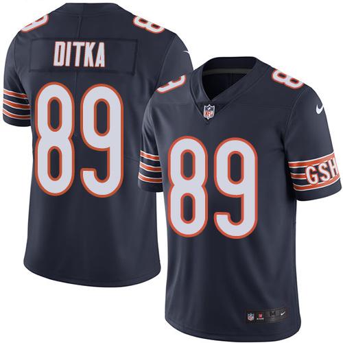 Nike Bears #89 Mike Ditka Navy Blue Team Color Men's Stitched NFL Vapor Untouchable Limited Jersey