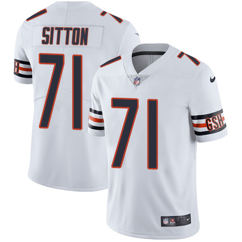 Nike Bears #71 Josh Sitton White Men's Stitched NFL Vapor Untouchable Limited Jersey