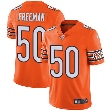 Nike Bears #50 Jerrell Freeman Orange Men's Stitched NFL Limited Rush Jersey