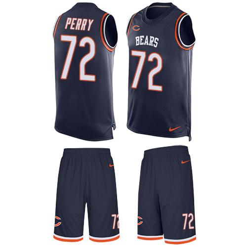 Nike Bears #72 William Perry Navy Blue Team Color Men's Stitched NFL Limited Tank Top Suit Jersey